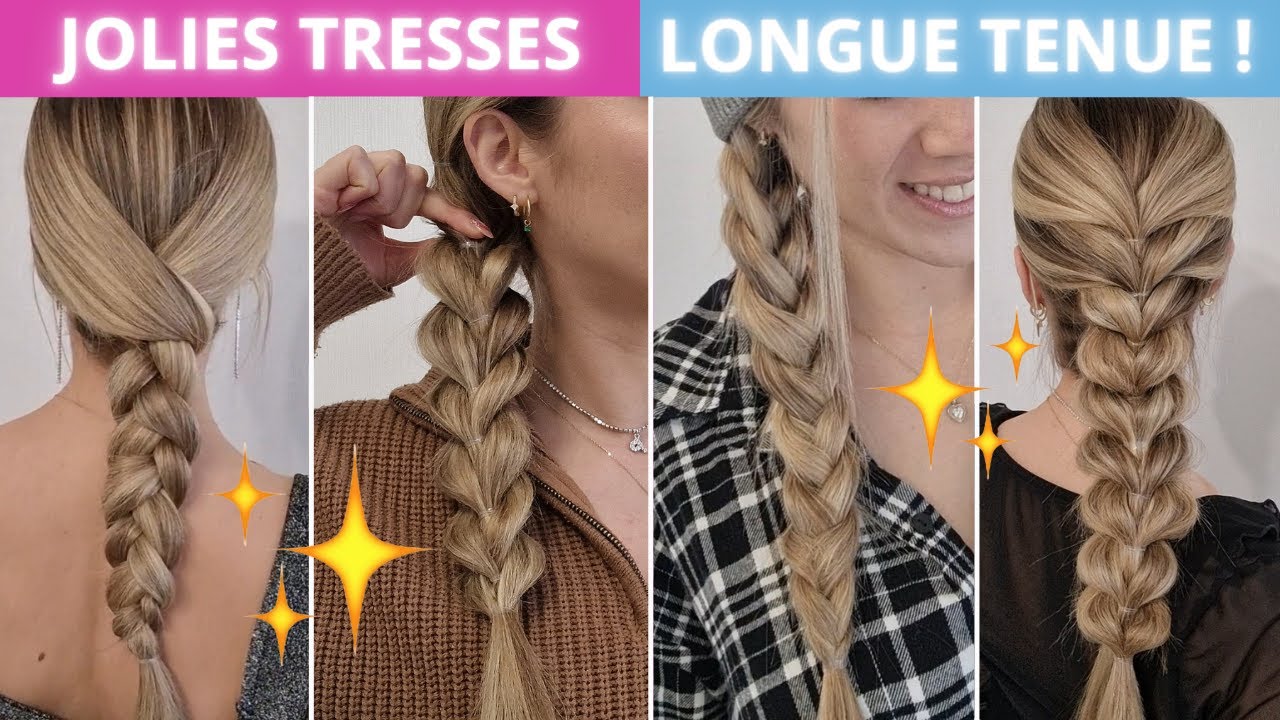 💗 JOLIE TRESSE FACILE A FAIRE 💙 ASTUCE TRESSE RAPIDE 🌟 tuto tresses simple 🌟 tresse longue duree 🌟