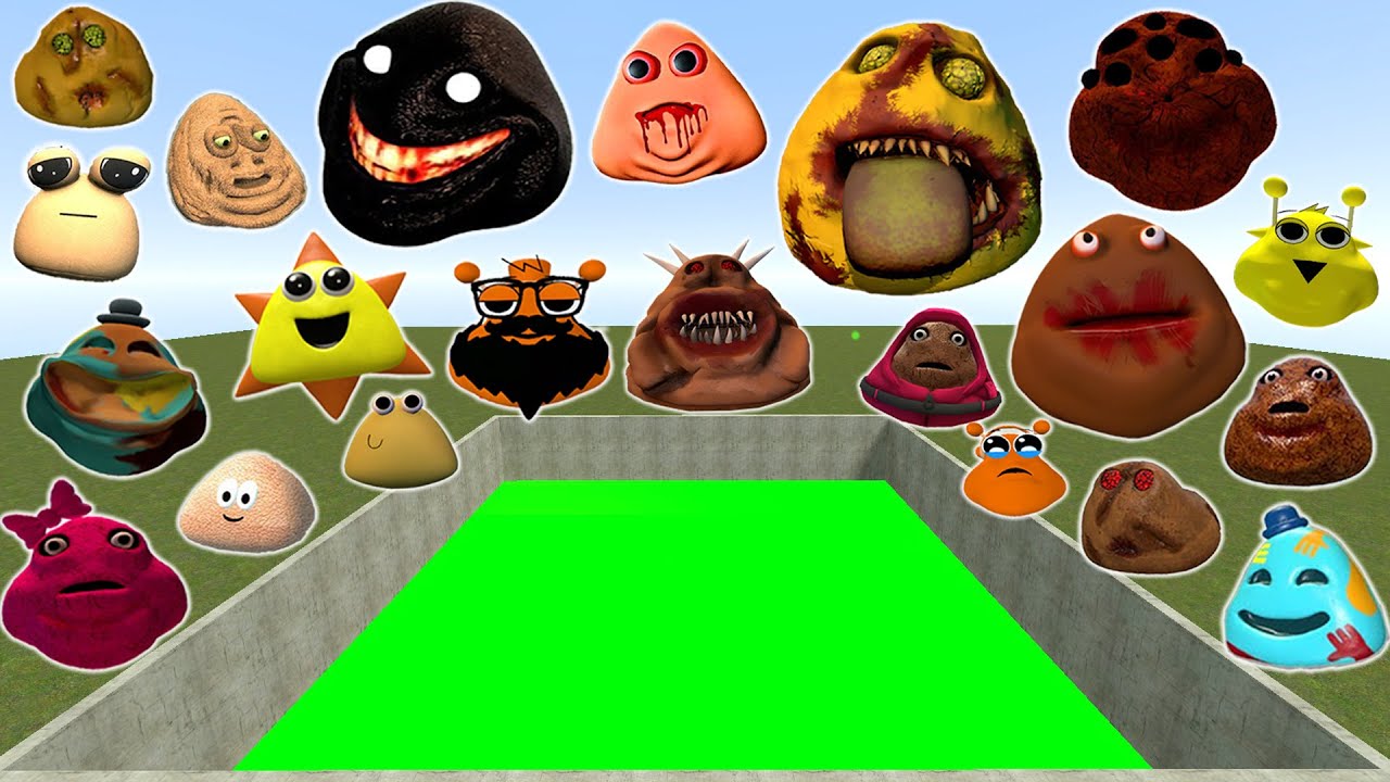 DESTROY ALL NEW 3D POU BOU'S REVENGE & ITALIAN BRAINROT FAMILY in TOXIC HOLE Garry's Mod