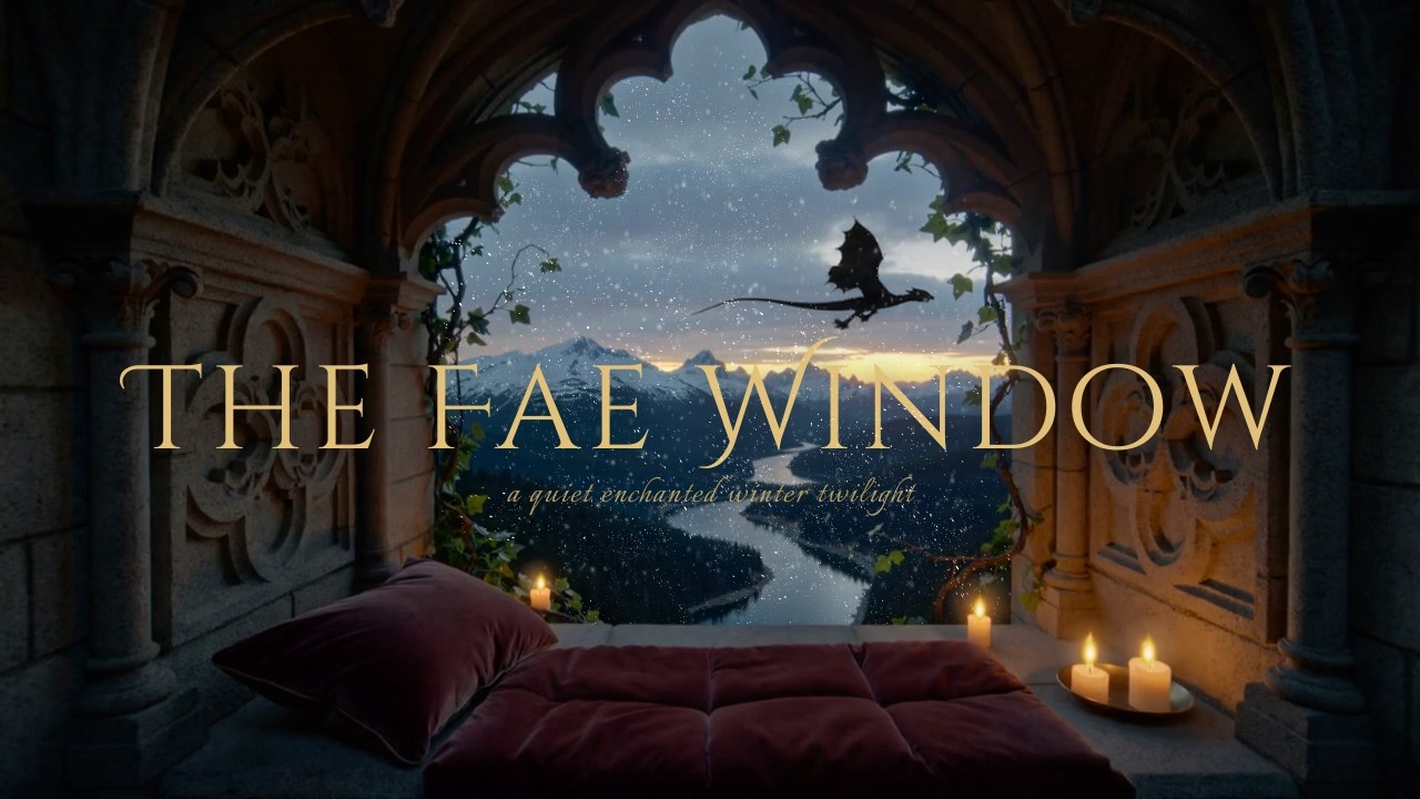 Dark Fantasy Winter Ambience | Snowy Fae Window for Reading, Study & Sleep (No Music)