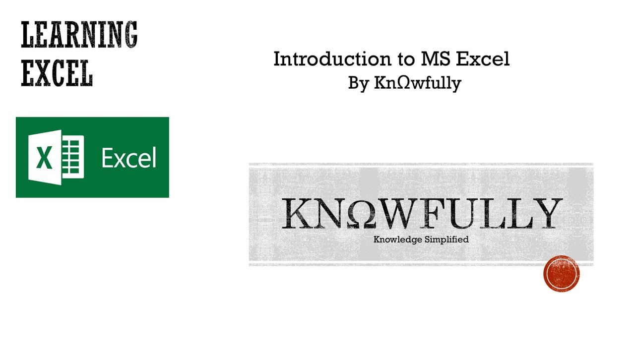 Introduction to MS Excel