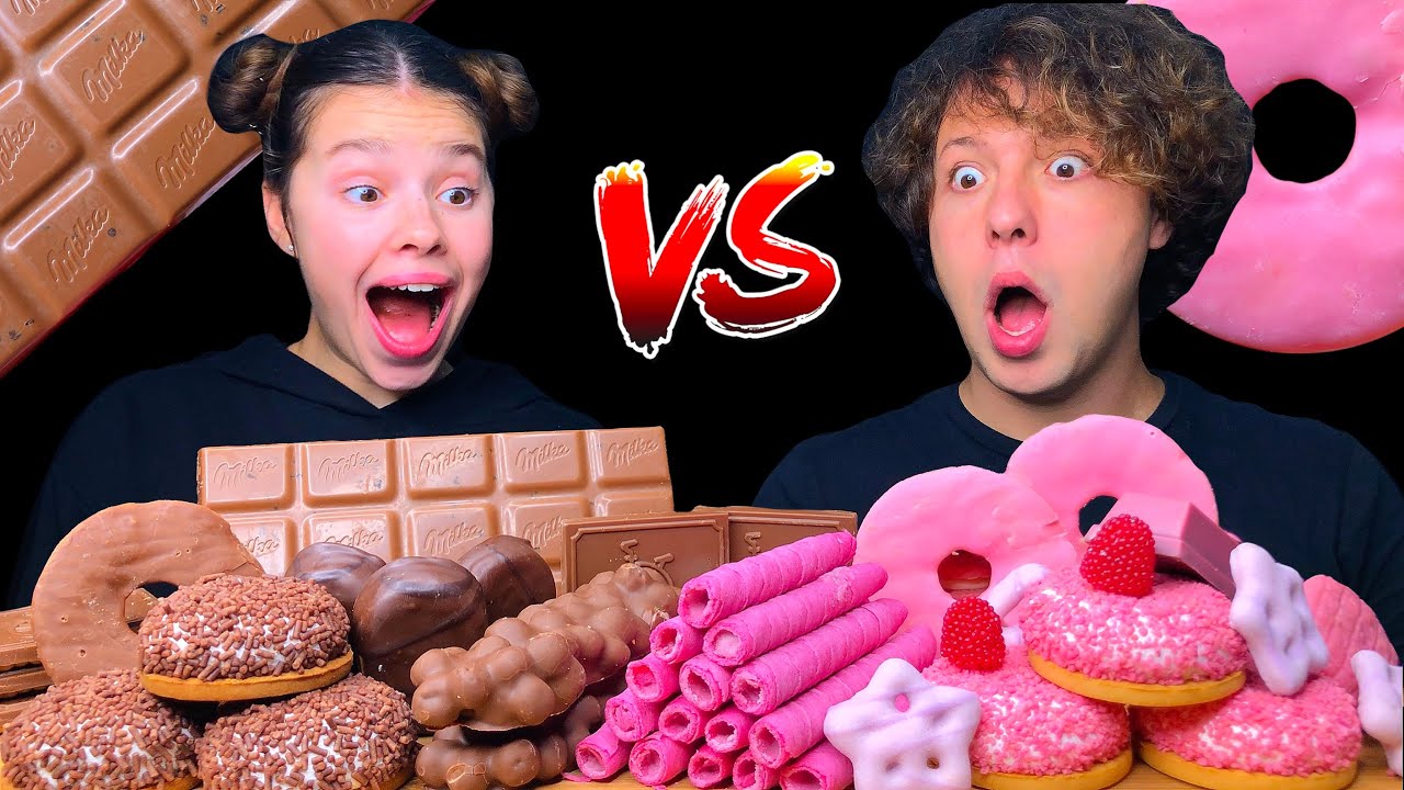 ASMR MILK + PINK CHOCOLATE EATING SOUNDS MUKBANG 먹방 | Tati ASMR