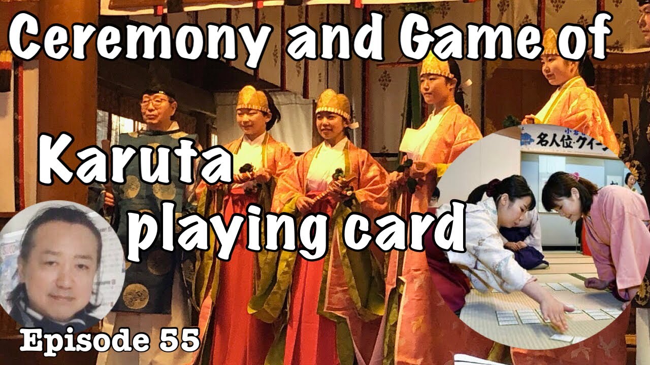 The Ceremony of Karuta, Japanese playing card of poetry ( Hyakunin Isshu )