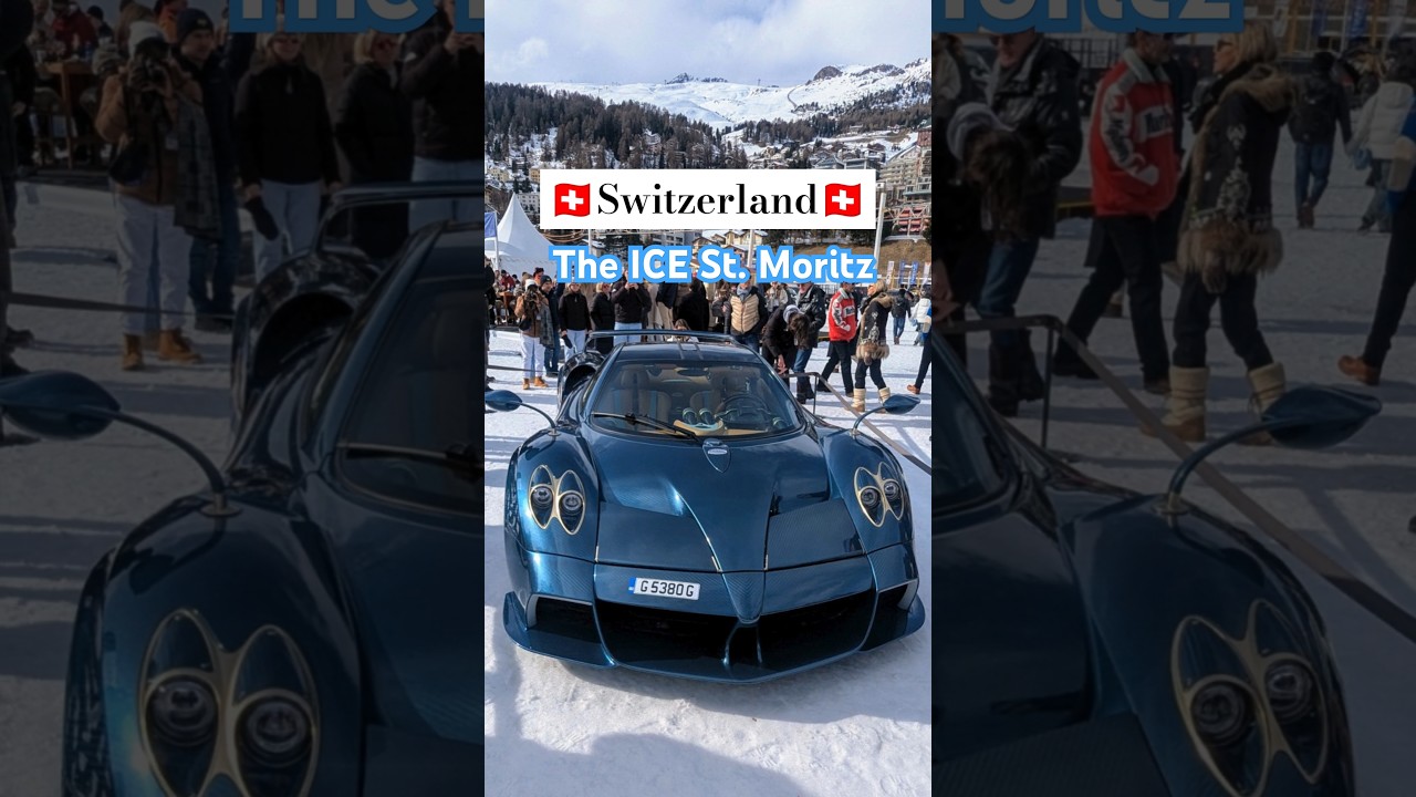 Luxury on ICE | St. Moritz, Switzerland 🇨🇭 #switzerland #classiccars #luxury