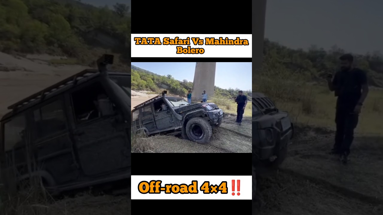 TATA Safari Vs Mahindra Bolero off-road Test‼️#shorts #offroad #4x4 #bolero #viral #safari #trending