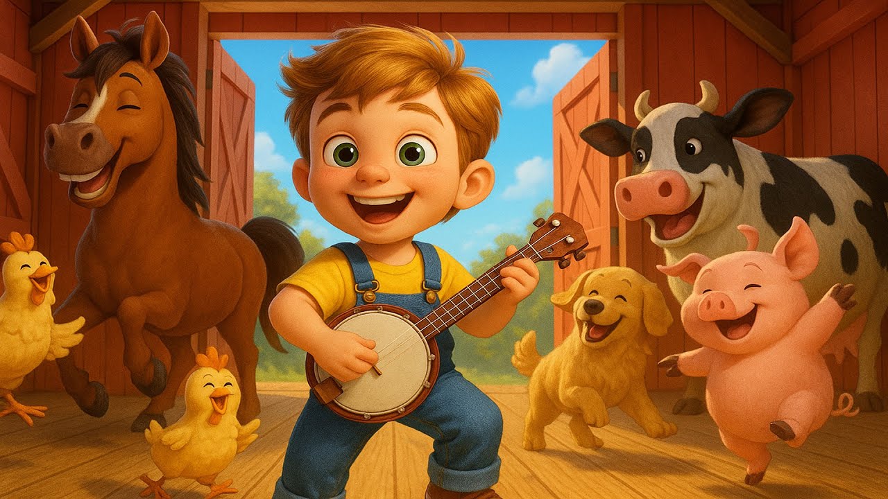Barnyard Banjo Bash! 🐴🐔🎶 | Fun 3D Kids Song with Animals | Sing-Along Adventure