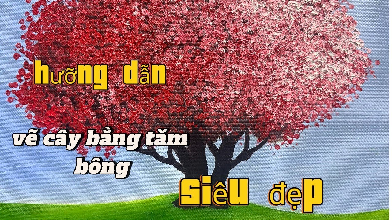 Nghệ Thuật Vẽ Cây bằng tăm ngoáy tai siêu đẹp.