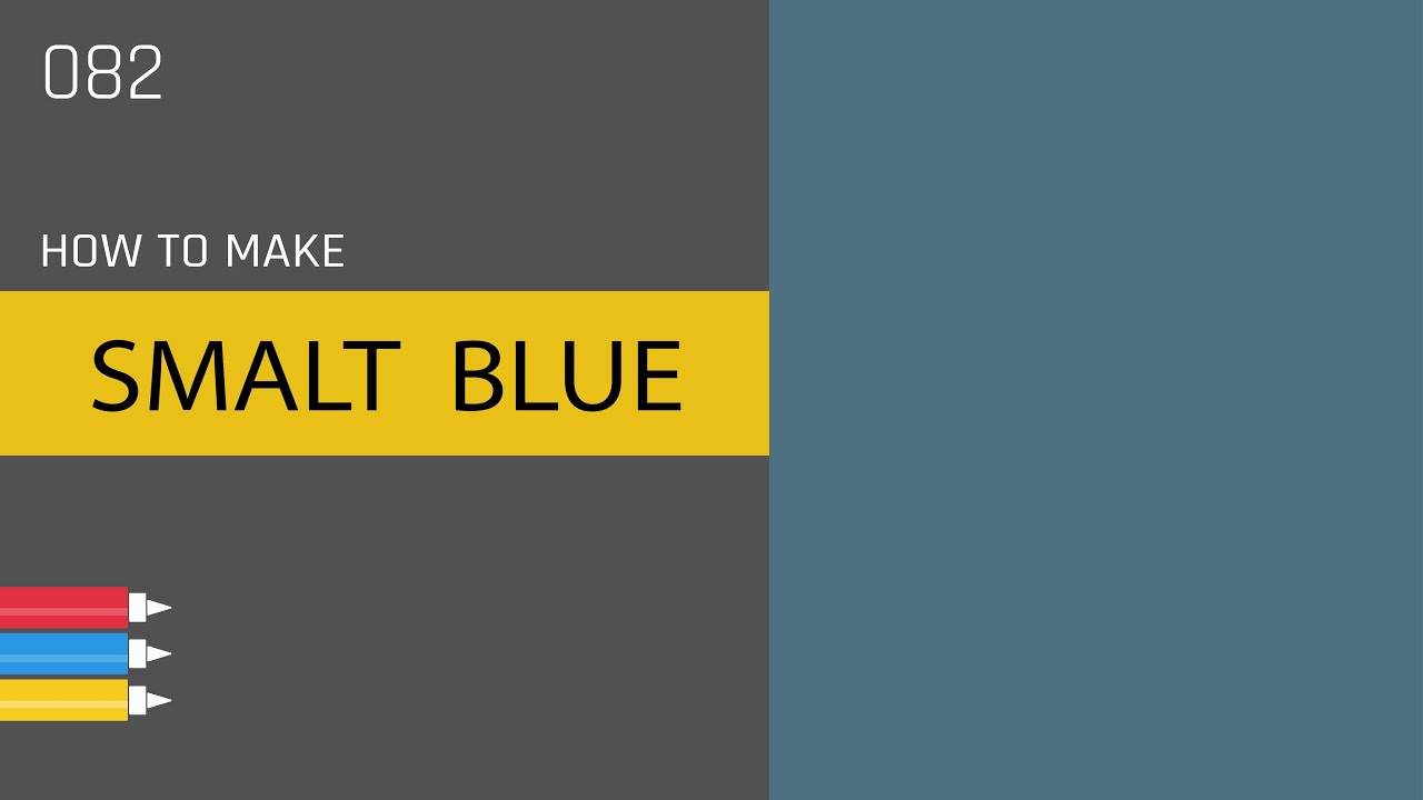 How to make SMALT BLUE color for painting or interior. Color makeing. ANYSHADE 082 Tutorial.
