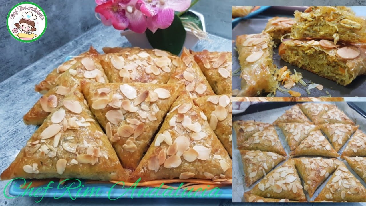 بريوات مالحين بالدجاج و الشعرية الصينية  روعة فالمذاق و المنظر😍 مع طريقة الطي