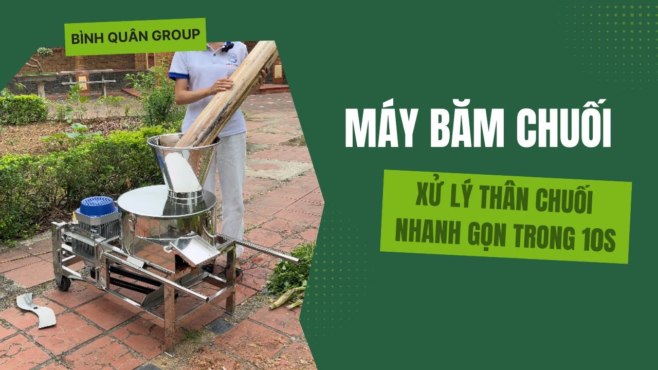 Máy Băm Chuối Inox | Xử Lý Thân Chuối Nhanh Gọn Trong 10 Giây