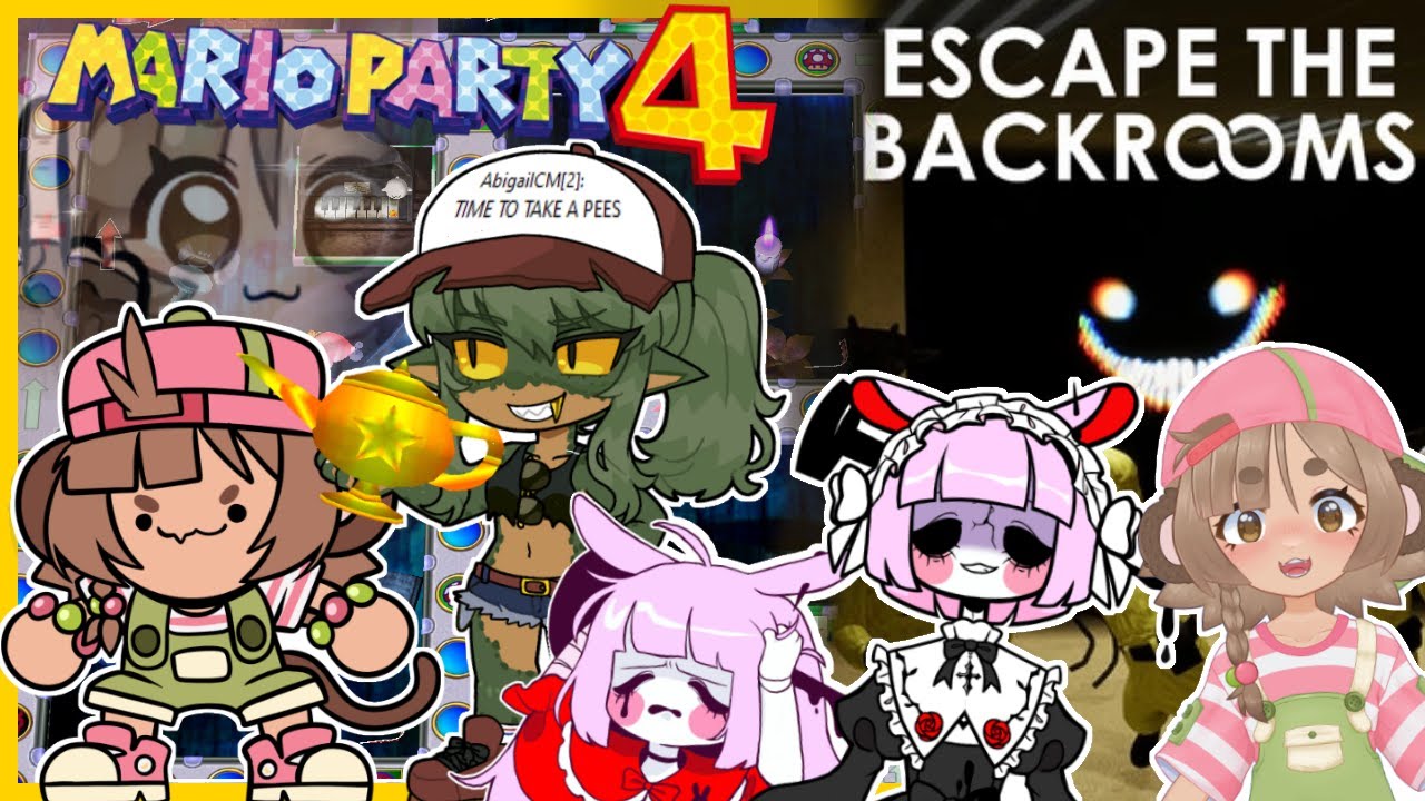 🍰♡ Friendly Game Night! Mario Party 4 & Escape the Backrooms @Mumkey-Dee @AbbyCrocM ♡ Vtuber VOD♡