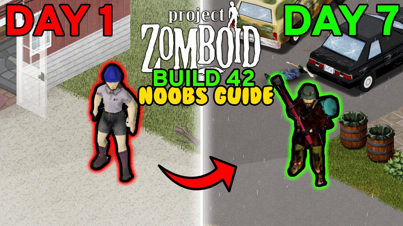 The Noobs Guide To Surviving Your FIRST WEEK In Project Zomboid [SUPER CUT]