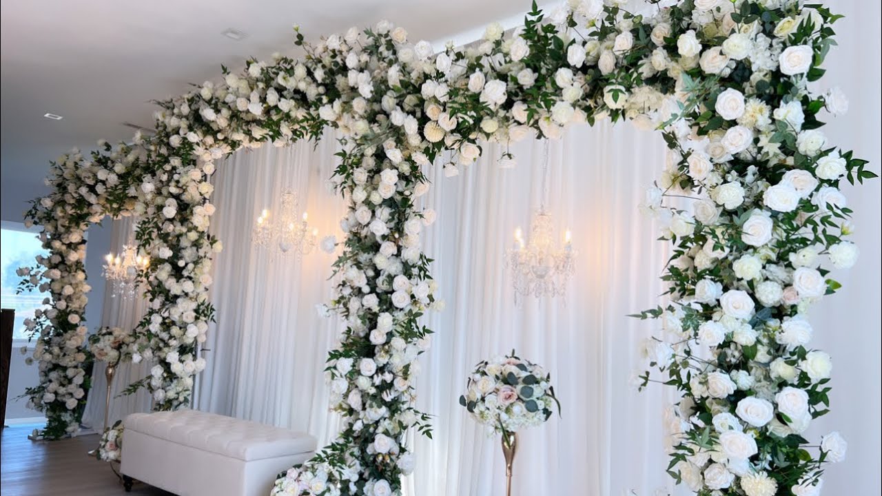 DIY - White Floral Wedding Backdrop