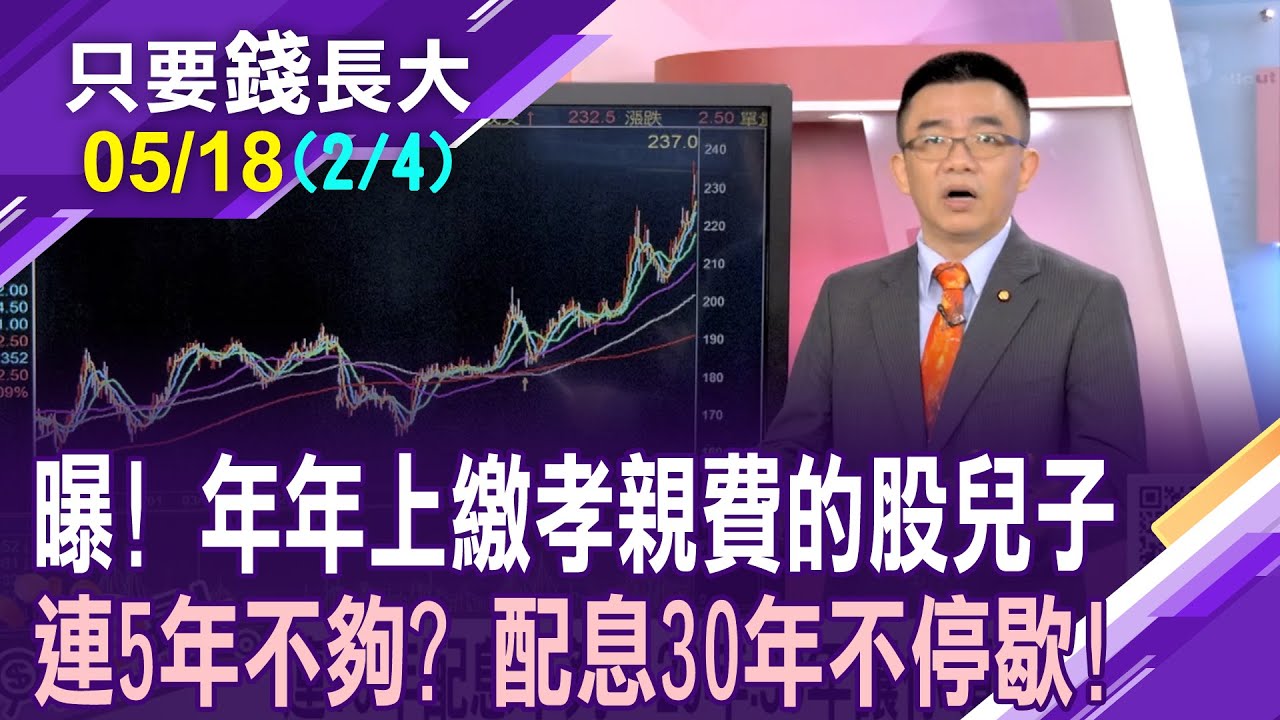 每年有錢領!安心抱五年 股利拚翻倍?有人連20年.30年給孝親費 選對股兒子,包養後半輩子?【20240518(第2/4段)只要錢長大*鄭明娟ft.呂漢威】