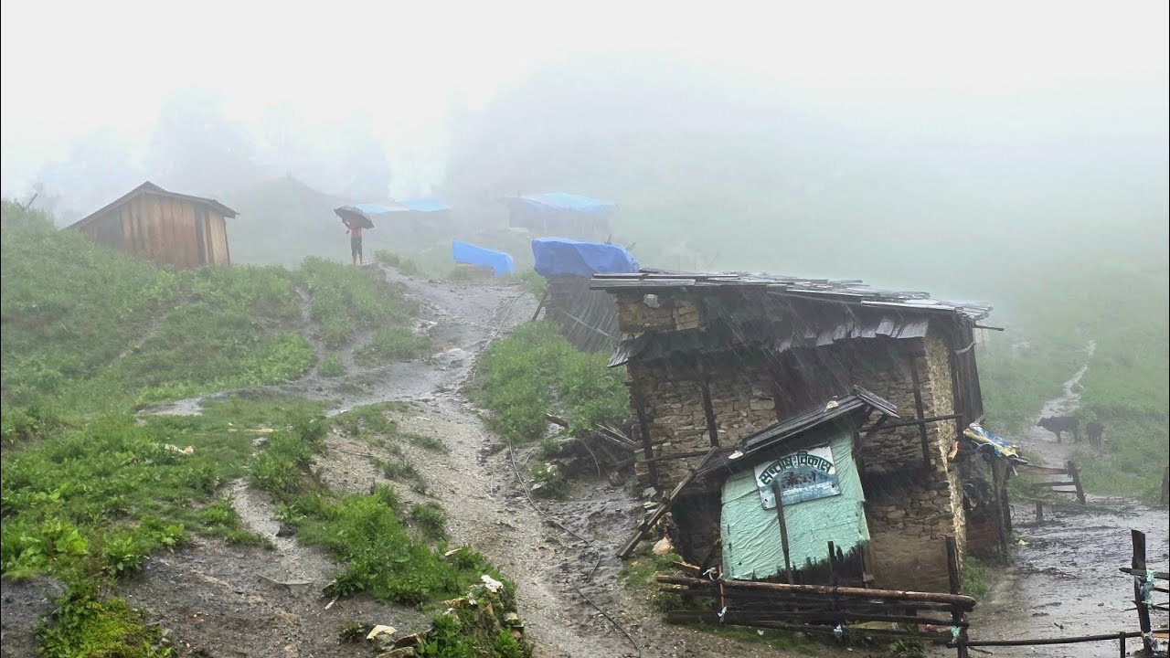 Best Rural Life in the Chakhure Mountains in Nepal । How people Live in Rainy Day ।VillageLifeNepal