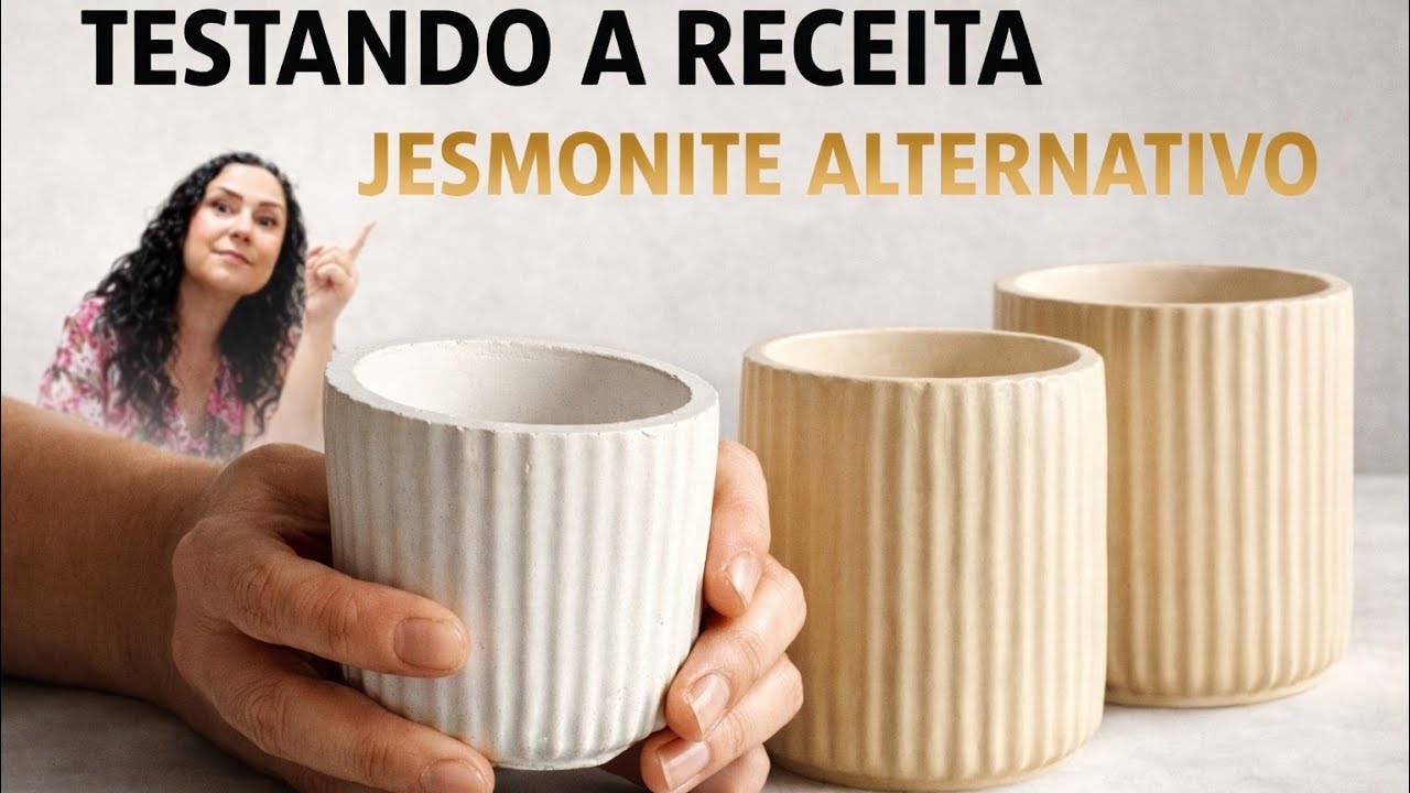 Testando a Receita do Jesmonite Alternativo com-Faça Você Mesmo receita completa -passo a passo| DIY