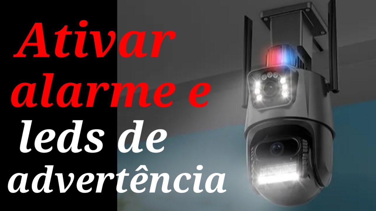 Como ativar o alarme e os leds de advertência das câmeras P10Q e P12Q.