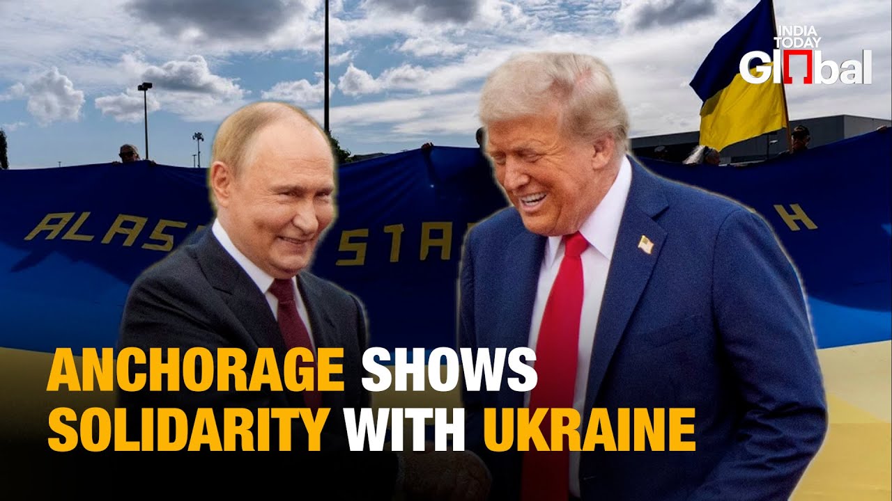 Alaskans Rally For Ukraine As Trump-Putin Summit Begins In Anchorage