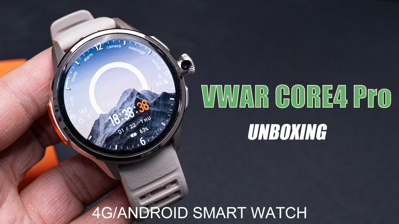 Распаковка смарт-часов VWAR CORE4 Pro на Android — 4G/5G LTE — с ИК-пультом дистанционного управл...
