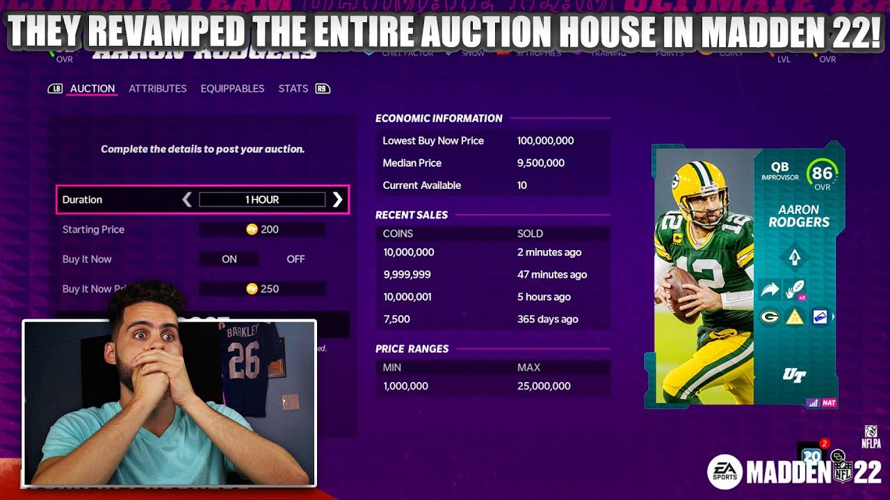 HUGE MADDEN 22 ULTIMATE TEAM NEWS! THEY COMPLETELY REVAMPED THE AUCTION HOUSE! SNIPING? | MADDEN 22