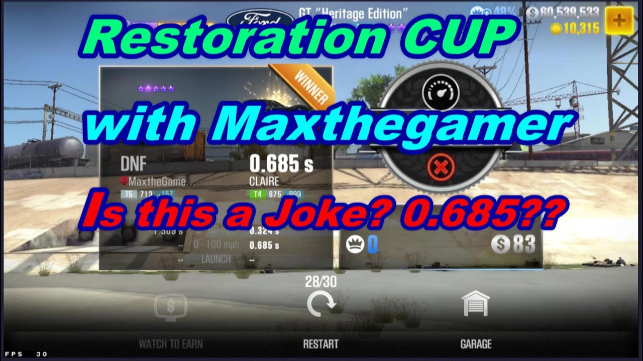 CSR2 Ford Restoration Cup with the Heritage GT purple star