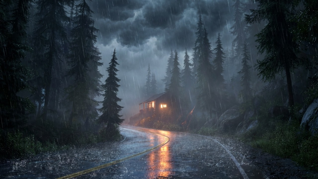 Rain and Thunder Sounds at Night — Deep Sleep in Minutes 😴⚡