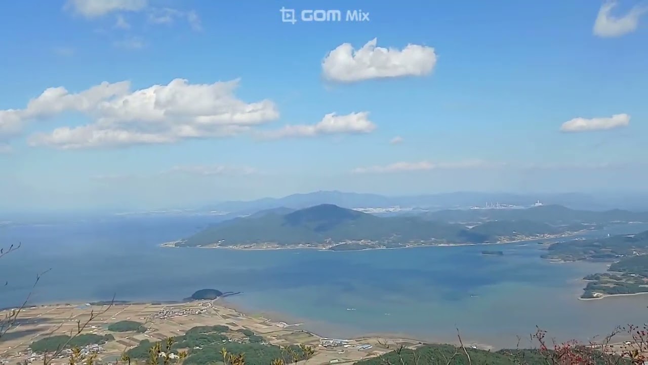 경남 남해 호구산과 남해바다