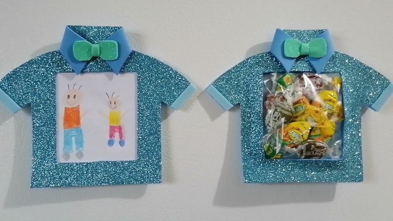 Dos regalos en uno porta retrato y dulcero para día del padre 😁 👏