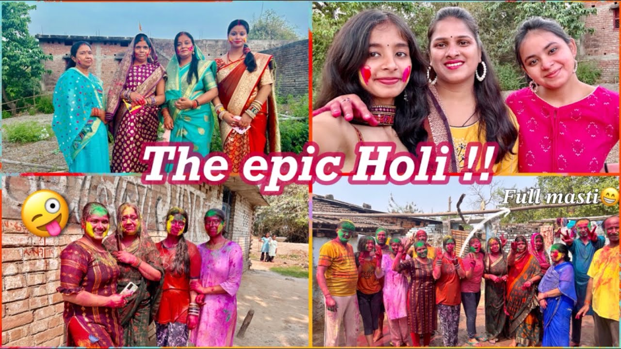 Ashu ko gobar ka rang laga diya 🤣😜 | The epic Holi 2024 😁 | Mumma's Vlogging || #holi