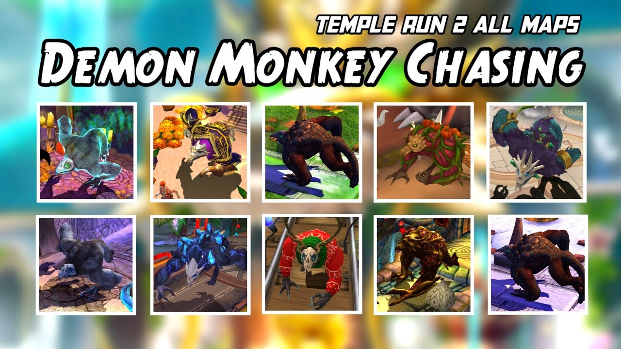 Temple Run 2 All Maps DEMON MONKEY Chasing
