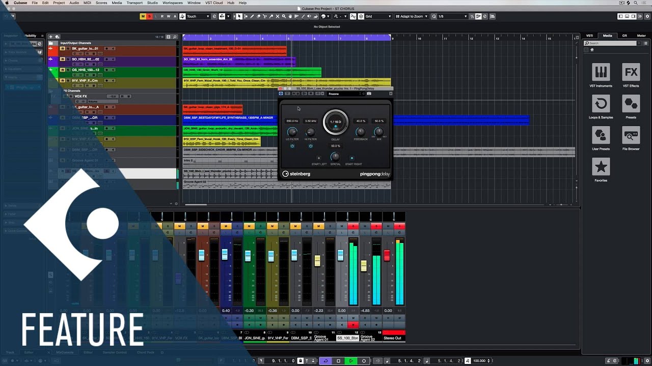 Ping Pong Delay | Effects and Plug ins Included in Cubase
