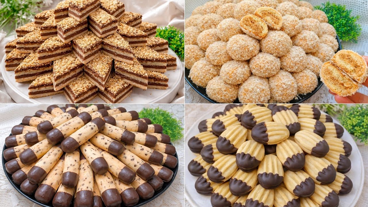 تشكيلة حلويات العيد 2026🌟 بدون زبدة سهلة وسريعة و بمكونات بسيطة و اقتصادية.حلوة دانون بدون زبدة