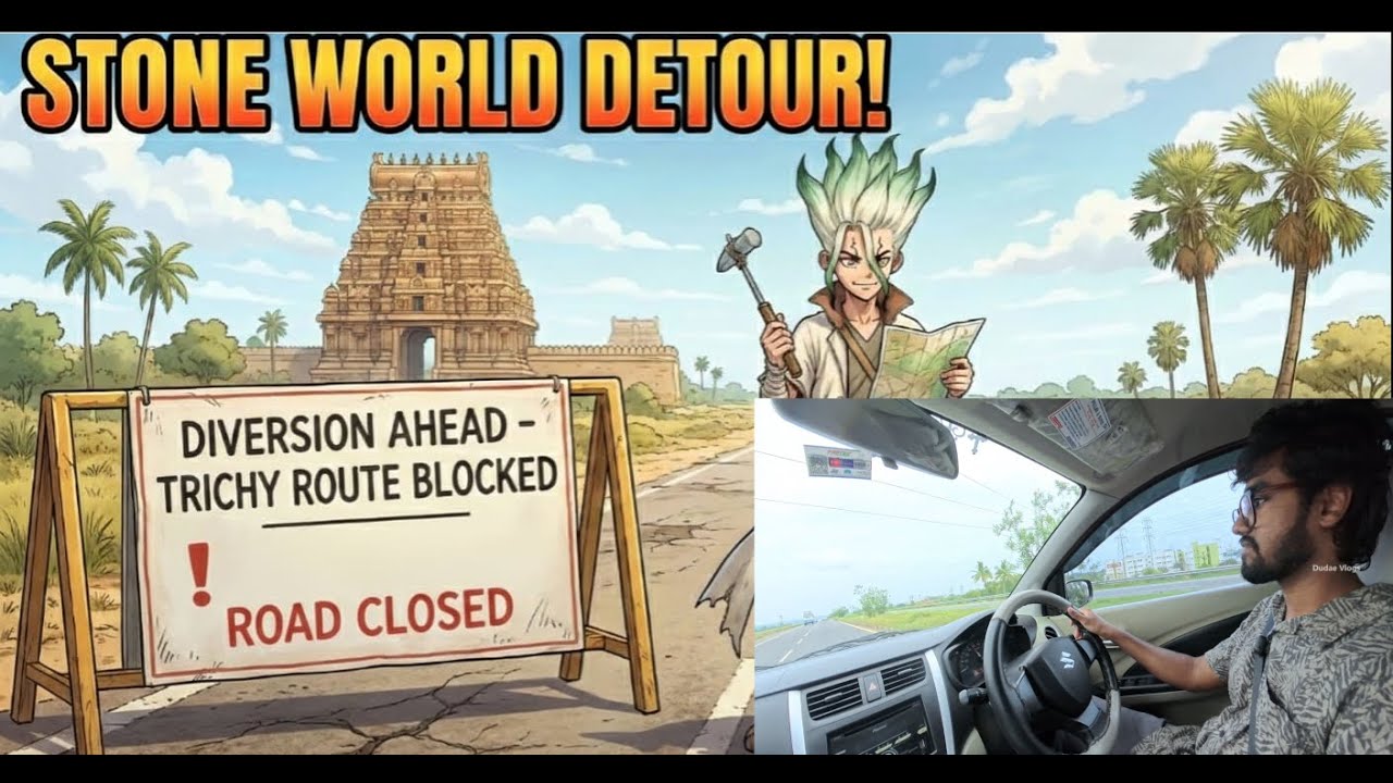 We got STRANDED on the way to Trichy! 😱 | Dr. Stone Stone World IRL