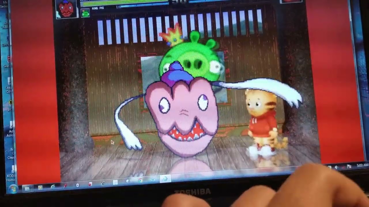 MUGEN- Gurospooo Bashes Daniel Tiger (Ft King Pig)