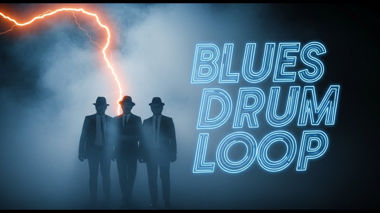 10 min long Blues Drum Loop at Medium Speed All Guitar Skills