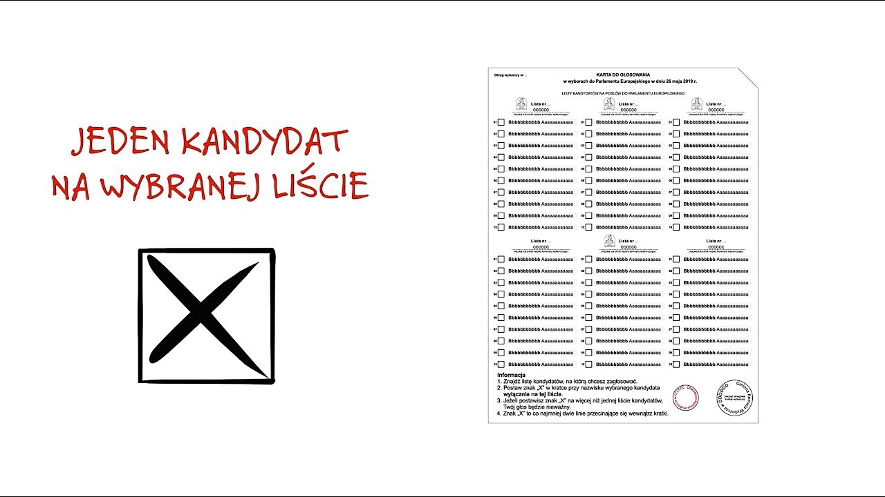 Wybory do Parlamentu Europejskiego 2019: Technika głosowania