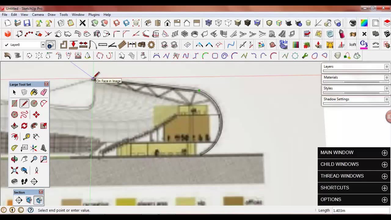 Modeling STADIUM in SketchUp