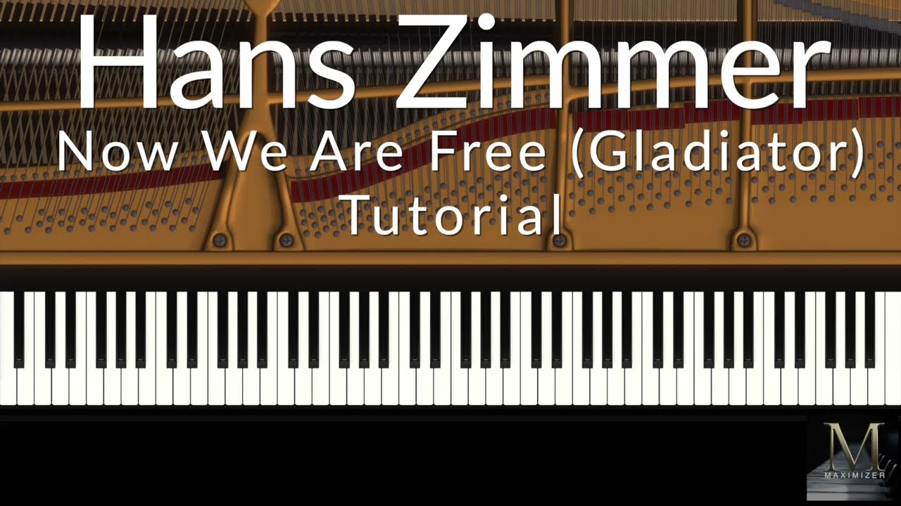 Hans Zimmer - Now We Are Free ( From Gladiator) - Piano Tutorial / Visualizer