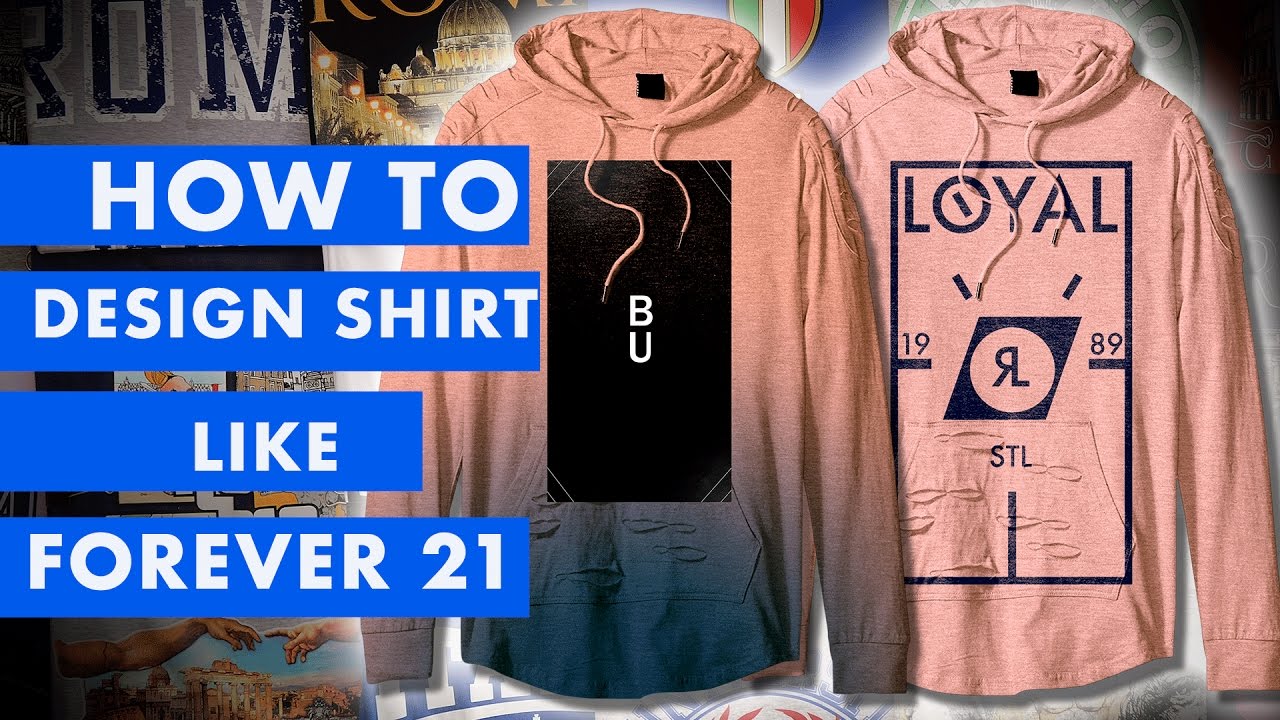 How to Make A Forever 21 Graphic Tee Shirt in Illustrator and Photoshop