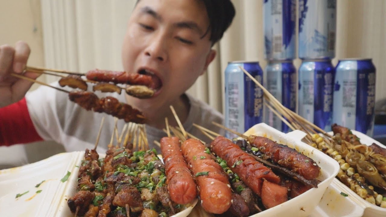 150元的烧烤，6瓶啤酒，3个月没吃烧烤，今天吃个爽，你们饿了吗