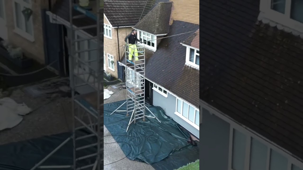 Some Great Roof Cleaning Transformations From 2024! #satisfying #cleaning #best #jetwashing #clean