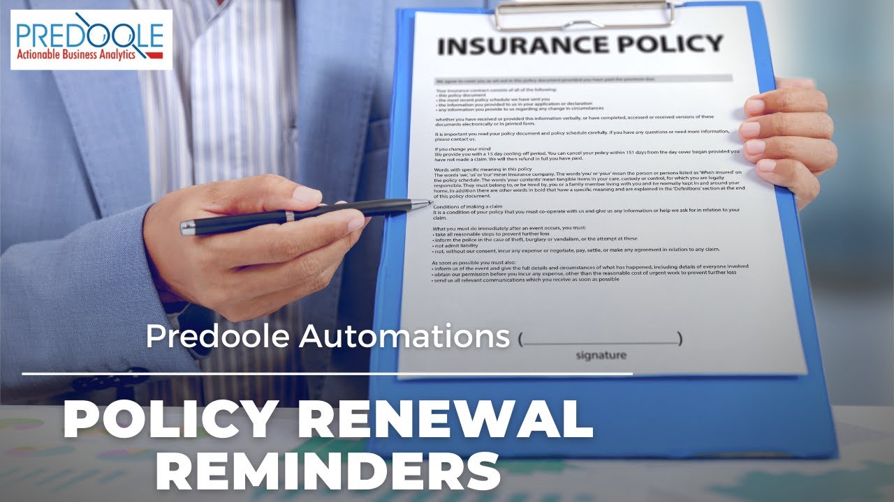 Policy Renewal Reminders - Using Uipath RPA