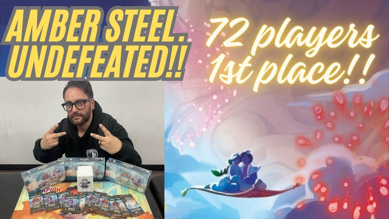 1st Place Lorcana Amber Steel Deck Profile feat. Evolved Chimp !