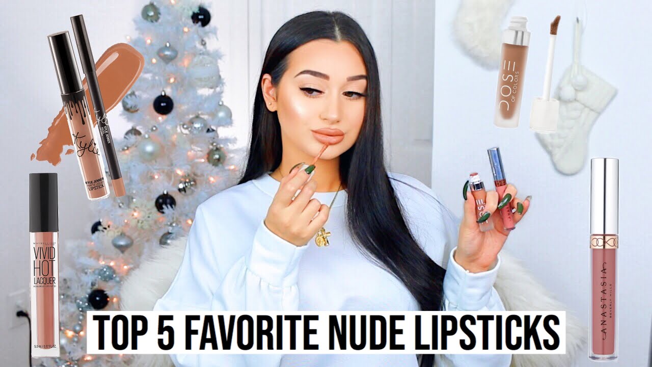 TOP 5 FAVORITE NUDE LIPSTICKS | VLOGMAS DAY 15