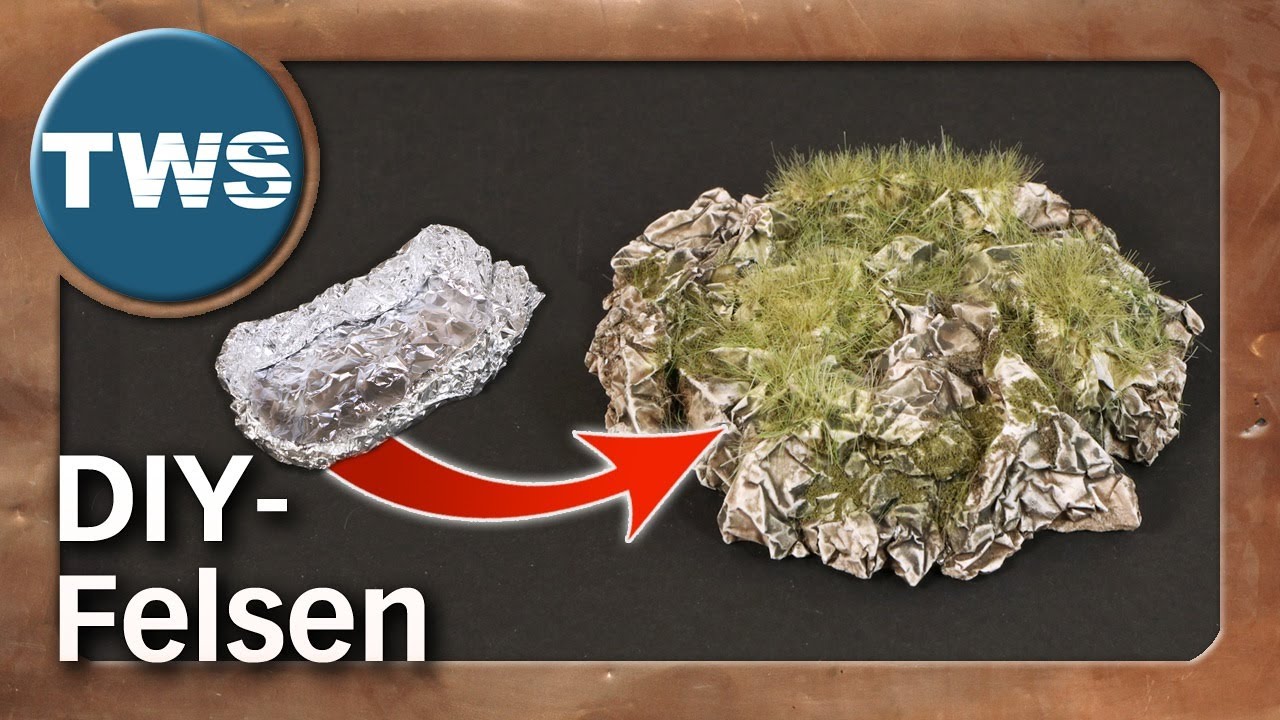 Tutorial: einfache Felsen-Formen aus Alufolie & Abgießen mit Gips/Stewalin (Gelände, Gebirge, TWS)