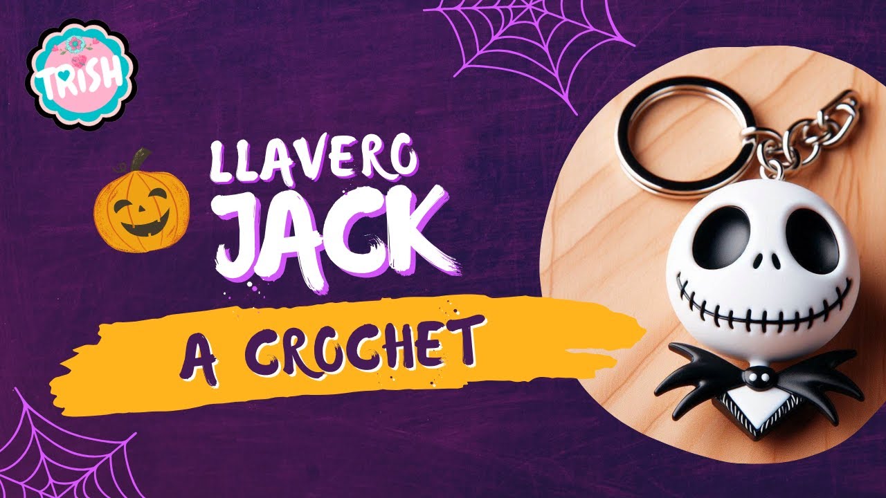 💀💀 Llavero de Jack Skellington a Crochet: ¡El Amigurumi Perfecto para Fans de Halloween! 💀💀