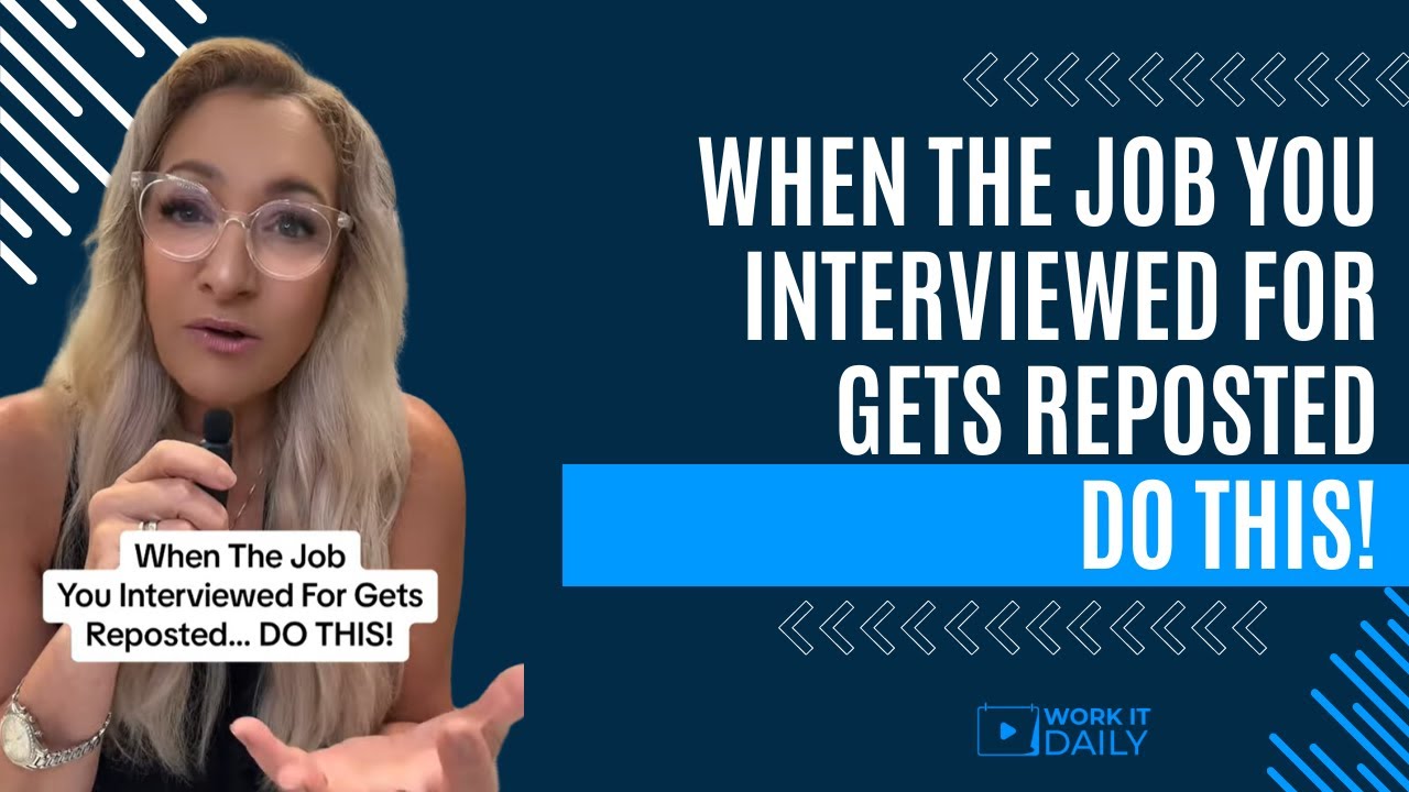 WHEN THE JOB YOU INTERVIEWED FOR GETS REPOSTED… DO THIS! ✅
