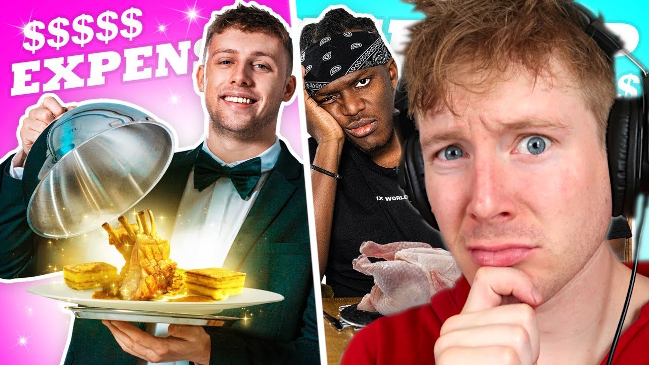 SIDEMEN TRY EXPENSIVE VS CHEAP FOOD REACTION