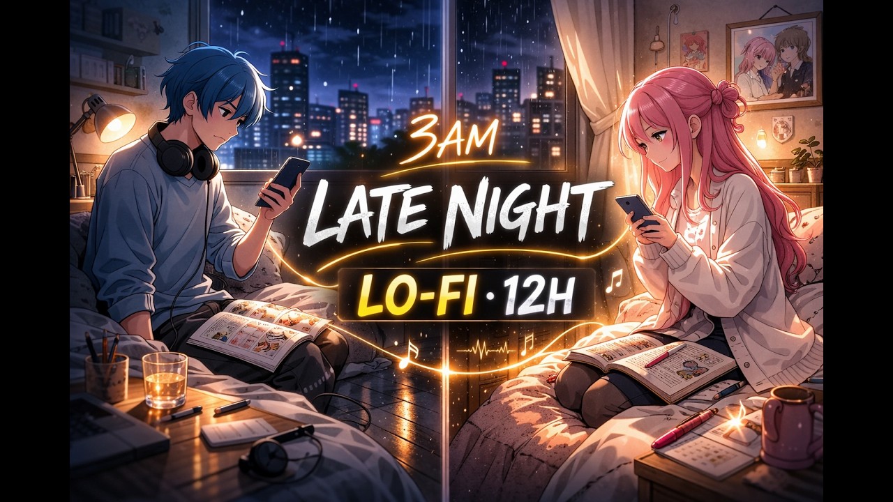 🌧️ Lo-Fi for Rainy Nights | Late Night Texts & Cozy Study (12-Hour Live)