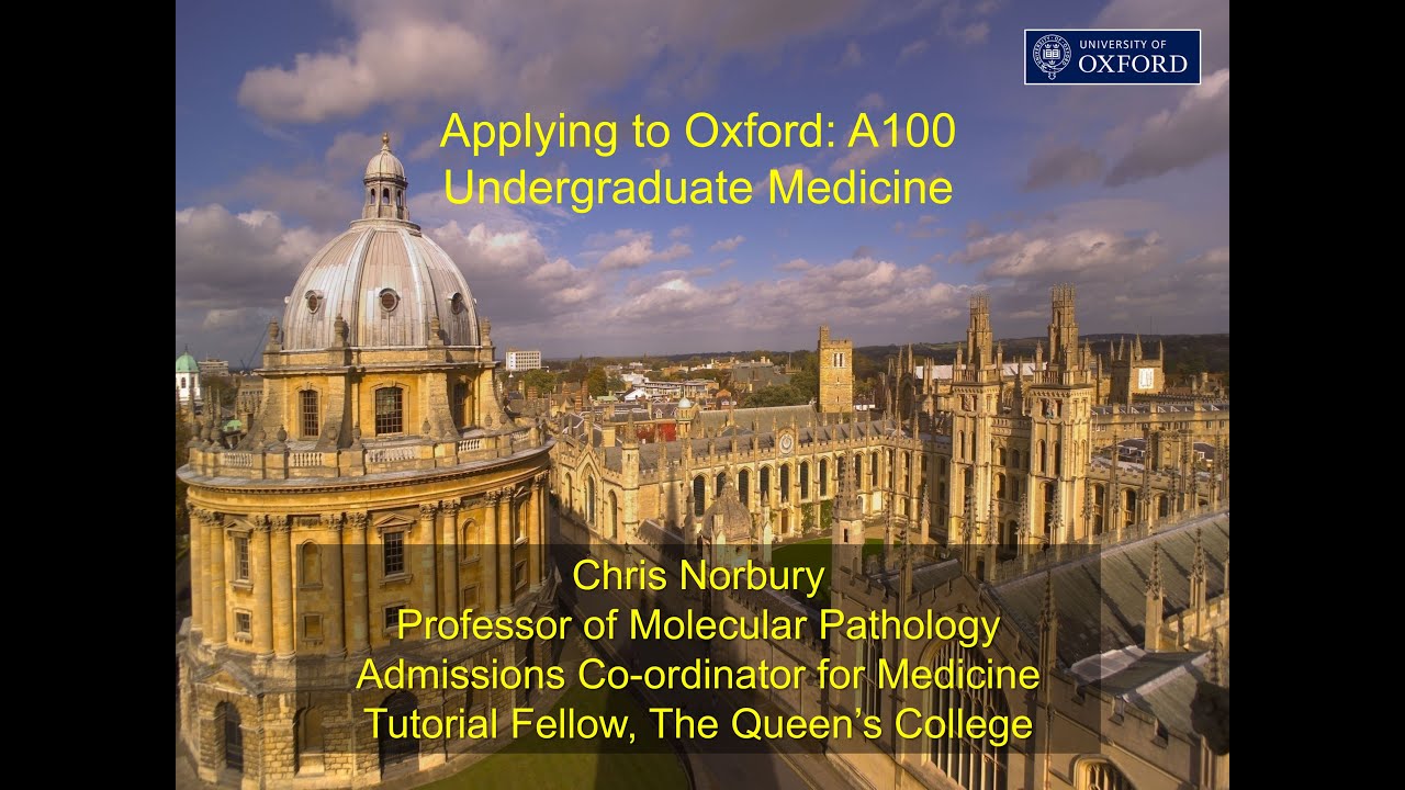 Oxford A100 Medicine Admissions 2021