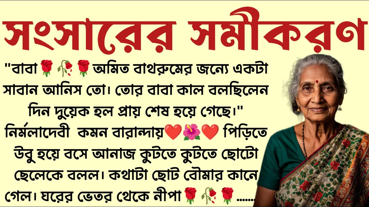 সংসারের সমীকরণ🌻❤️ ,✍🏻Bimal Biswas । Best motivational bangla story । @ssrbengalistory